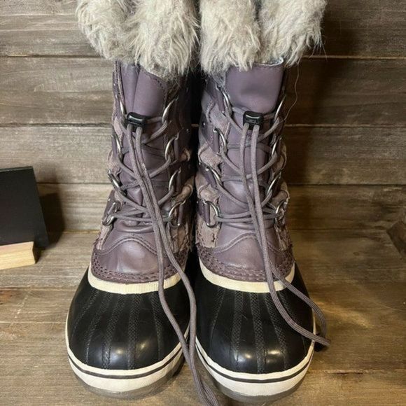 Kids Childrens Sorel Joan of Arctic Snow Winter Waterproof Boots Size 4 GUC - Picture 3 of 6